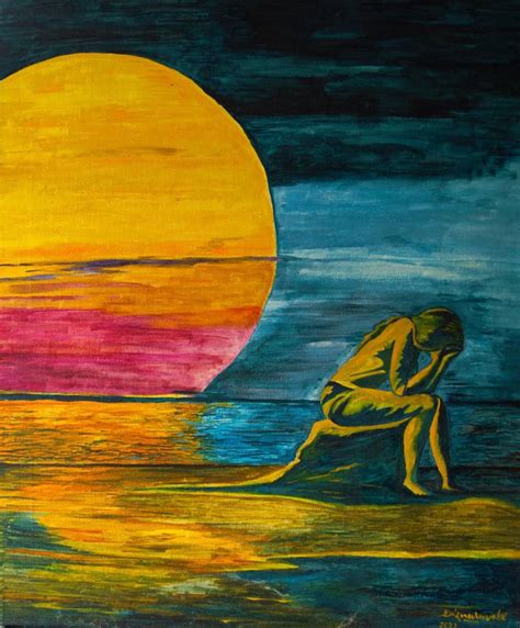 Lonely Painting by Chandana Hewapathirana | Saatchi Art