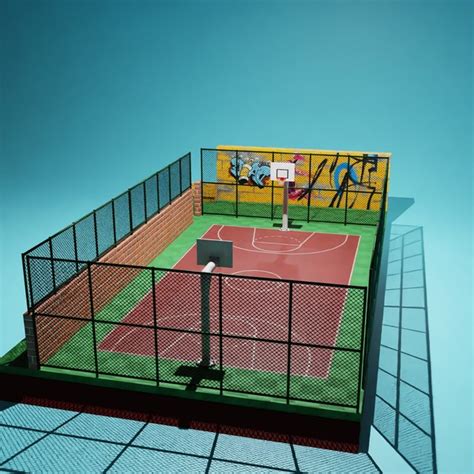 Street basketball court model - TurboSquid 1982556