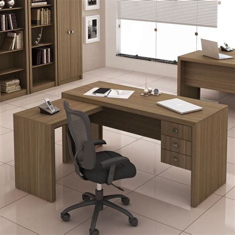 Mesa para Escritório Office Me4106 Amendoa - Tecno Mobili