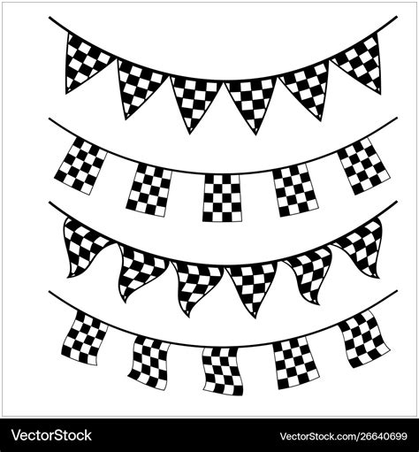 Racing checkered flag banner Royalty Free Vector Image