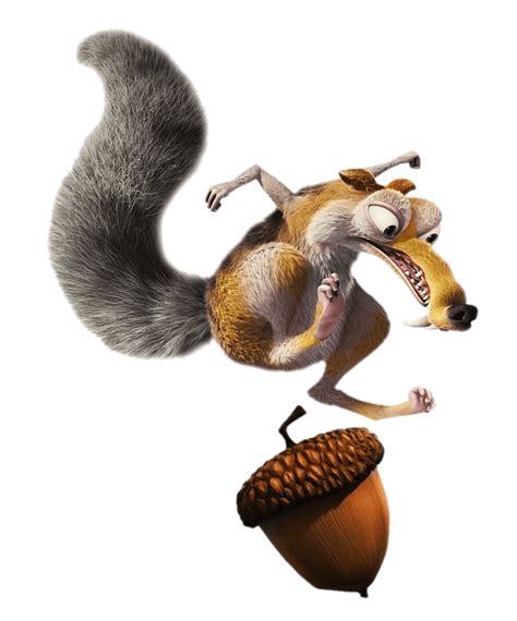 Ice Age character Scrat angry at Acorn transparent PNG - StickPNG