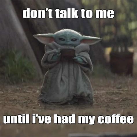 Baby Yoda Coffee Meme