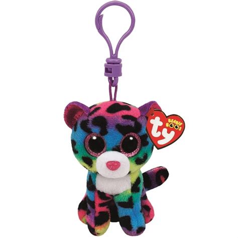 Pyoopeo Ty Beanie Boos 4" 9cm Dotty the Leopard Clip Plush Keychain Soft Stuffed Animal ...