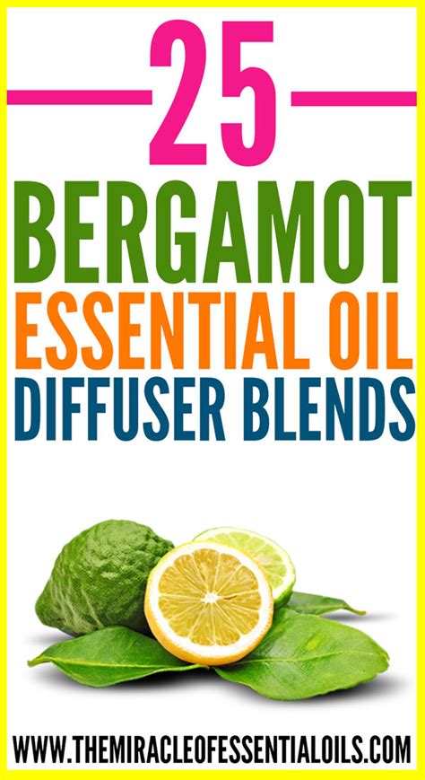 25 Brilliant Bergamot Essential Oil Diffuser Blends - The Miracle of Essential Oils