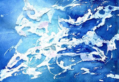 Ocean Sea Foam Abstract Painting by Carlin Blahnik CarlinArtWatercolor - Fine Art America