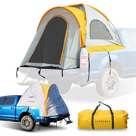 AUTOFREE Full Size 5.5-5.8' Pickup Truck Bed Tent，Waterproof Camping Truck Bed Tent Double Layer ...