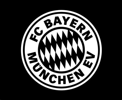 símbolo del logotipo del bayern munich diseño en blanco y negro vector de fútbol de alemania ...