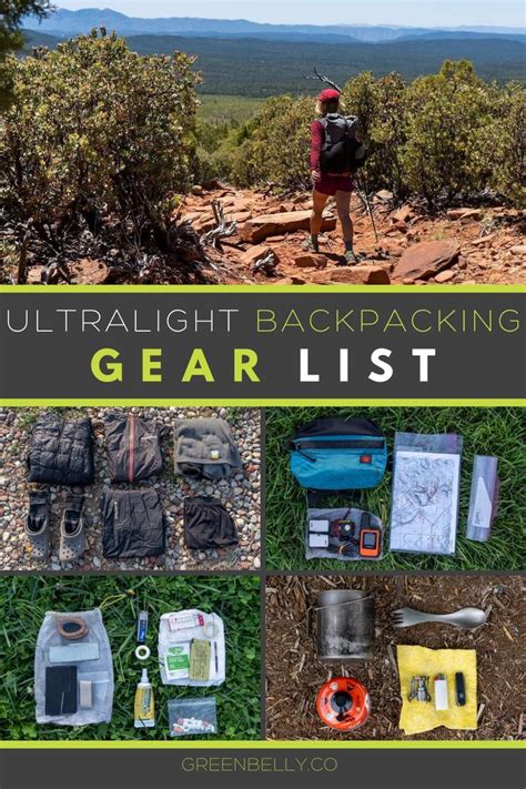 Ultralight backpacking gear list – Artofit