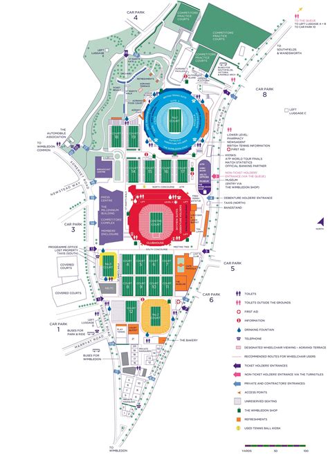 Map of Wimbledon Tennis Club