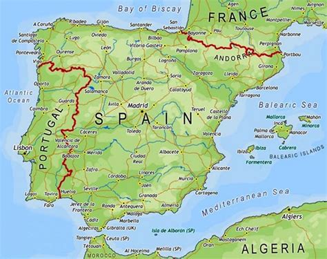 Detailed Map Of Spain With Cities - Bank2home.com