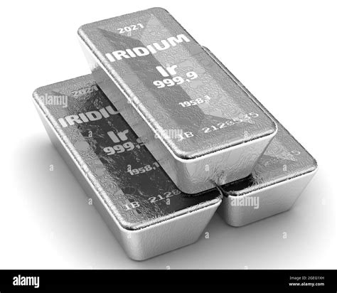 Iridium. Ingots of the highest standard. There are three ingots of 999. ...