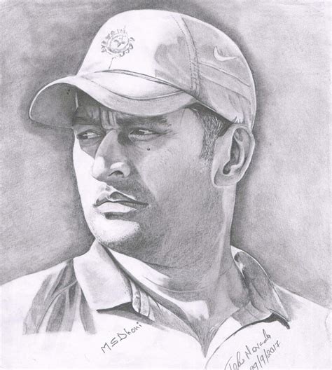 Details 64+ ms dhoni portrait sketch super hot - seven.edu.vn