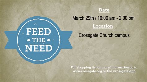 Feed The Need | Crossgate Church