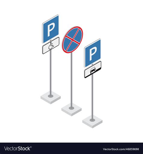 Parking road signs Royalty Free Vector Image - VectorStock