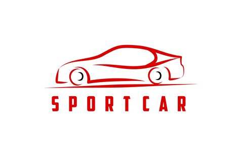 Sport Car Outline Logo Design Vector Graphic by artpray · Creative Fabrica