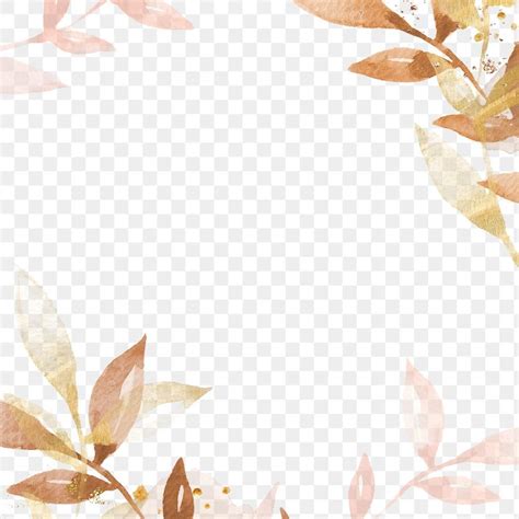 Watercolor leaf border png transparent background | premium image by rawpixel.com / Adj ...