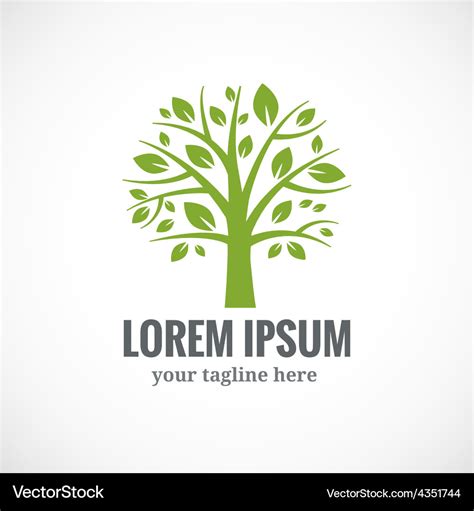 Green tree logo design template Royalty Free Vector Image