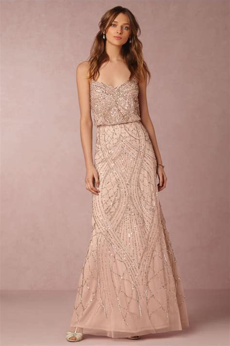 Rose Gold Sequin Bridesmaid Dress