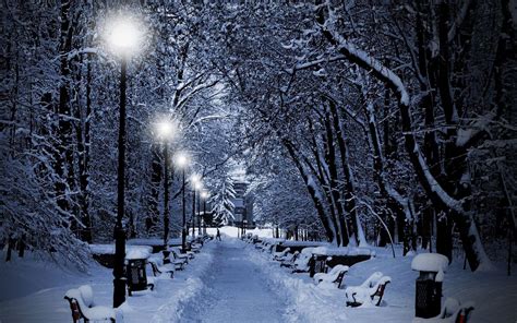 Winter Night Scenes Wallpapers - Wallpaper Cave