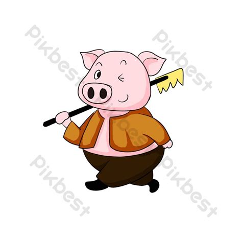 Cartoon Piggy Pig Cartoon Animal Cute Animal Pig | PSD PNG Images Free ...