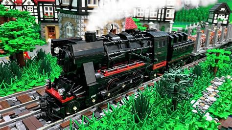 Lego Steam Train Moc with REAL SMOKE - YouTube