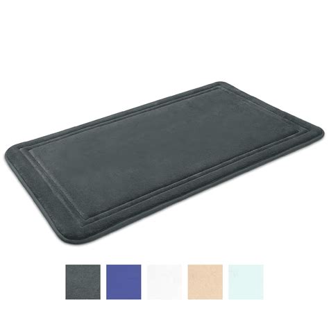 Bathroom Rugs, Memory Foam Bath Mat, Charcoal Gray,20x31", ITSOFT - Walmart.com