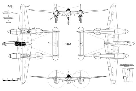 Lockheed P 38 Lightning Schematics