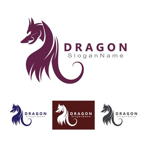 Dragon Logo Design Minimalist unique vector template 8151104 Vector Art at Vecteezy