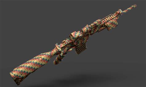 Low Poly Rifle With Parts - 3D Model by samsimsom