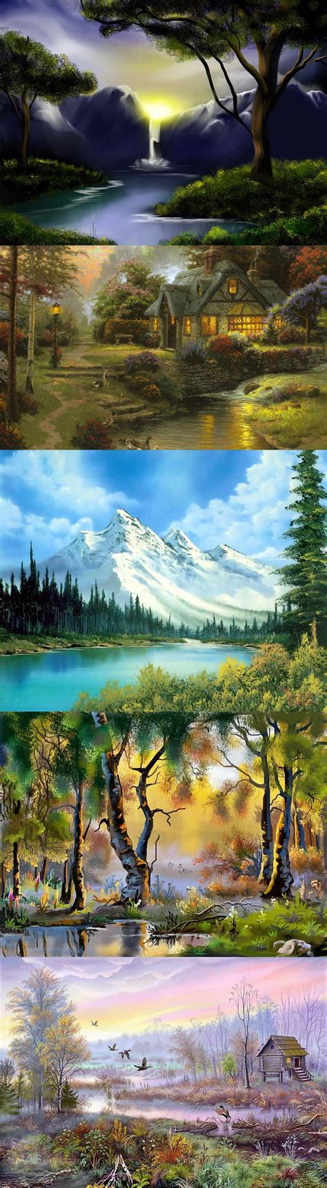 288 best Bob Ross Painting Techniques images on Pinterest | Bob ross paintings, Landscape ...