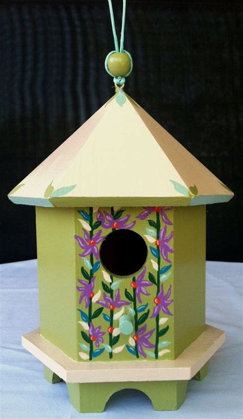 Pin by S Mah on Home - Bird Houses | Bird houses painted, Hand painted birdhouses, Birdhouse designs