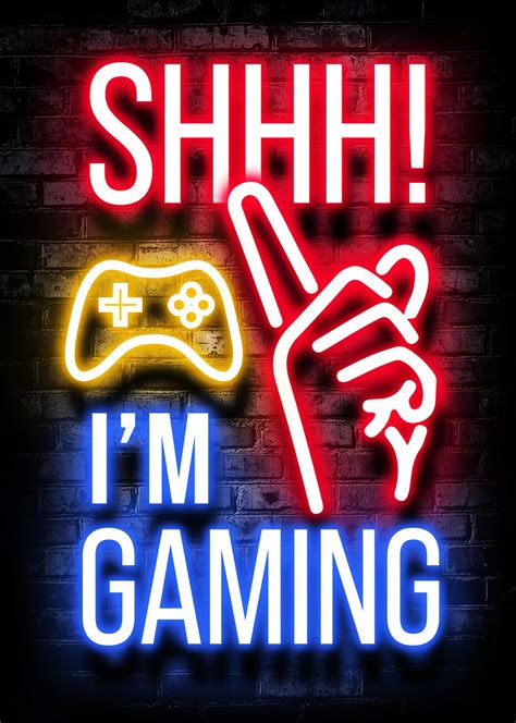 Wall Art Print | Shhh! I'm Gaming | UKposters