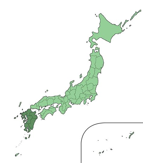 Japan Kyushu Region Large - MapSof.net