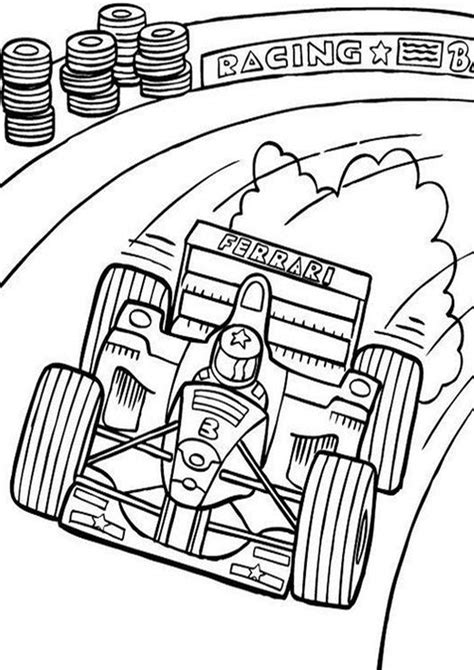 Free & Easy To Print Race Car Coloring Pages - Tulamama