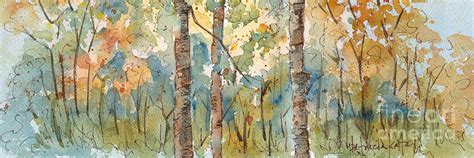 Deep Woods Waskesiu Horizontal Painting by Pat Katz