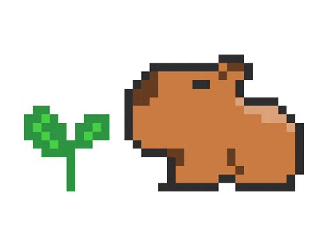 Capybara illustration. Cute animal capybara in pixel art 24649110 Vector Art at Vecteezy