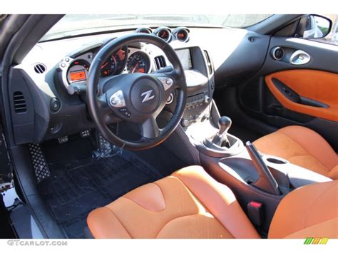 Persimmon Leather Interior 2010 Nissan 370Z Sport Touring Coupe Photo #55471433 | GTCarLot.com