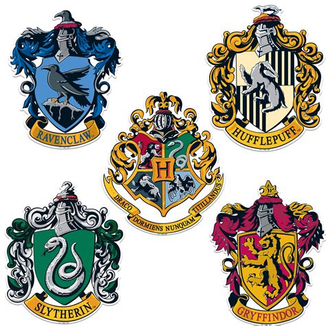 Buy Harry Potter House Crests Sticker Pack Die Cut Vinyl Large Deluxe Stickers Variety Pack ...