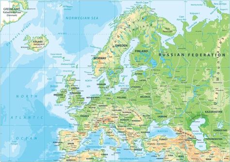 Europe Physical Map - GIS Geography