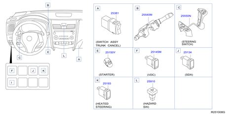 2017 Nissan Altima Brake Light Switch - 25320-AX11A - Genuine Nissan Part