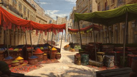 ArtStation - Middle eastern market stalls