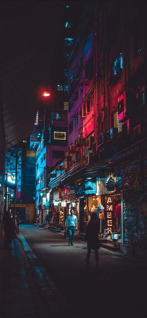 Night in Hong Kong street wallpaper - HD Mobile Walls