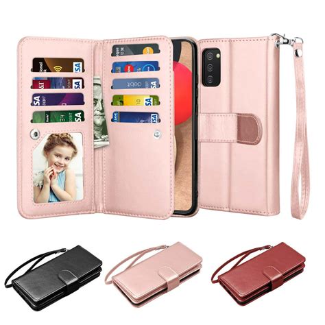 6.5" Galaxy A02S 5G Wallet Case, Samsung Galaxy A02S 5G 2021 PU Leather Case, Njjex Luxury PU ...