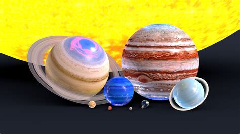 Solar System To Scale Wallpaper