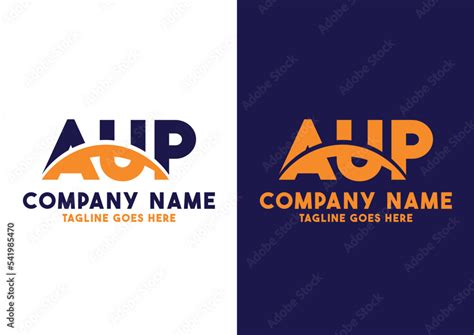 Letter AUP logo design vector template, AUP logo Stock Vector | Adobe Stock