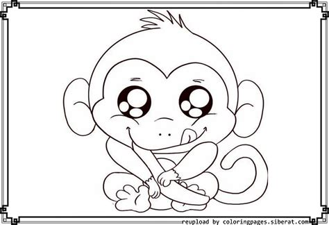 Cute monkey coloring pages to download and print for free