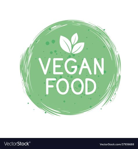 Vegan food label Royalty Free Vector Image - VectorStock