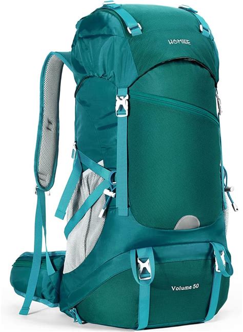 HOMIEE 50L Hiking Backpack Travel Camping Backpack with Rain Cover Waterproof Breathable ...