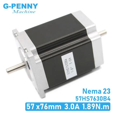 NEMA23 stepper motor 57x76mm dual shaft Nema 23 stepping motor 1.89N.m 4 Lead 1.8deg double ...