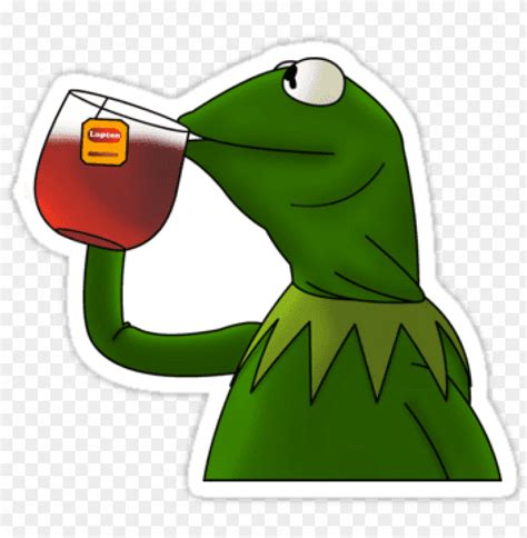 Free download | HD PNG black tea kermit sipping tea drawi PNG transparent with Clear Background ...